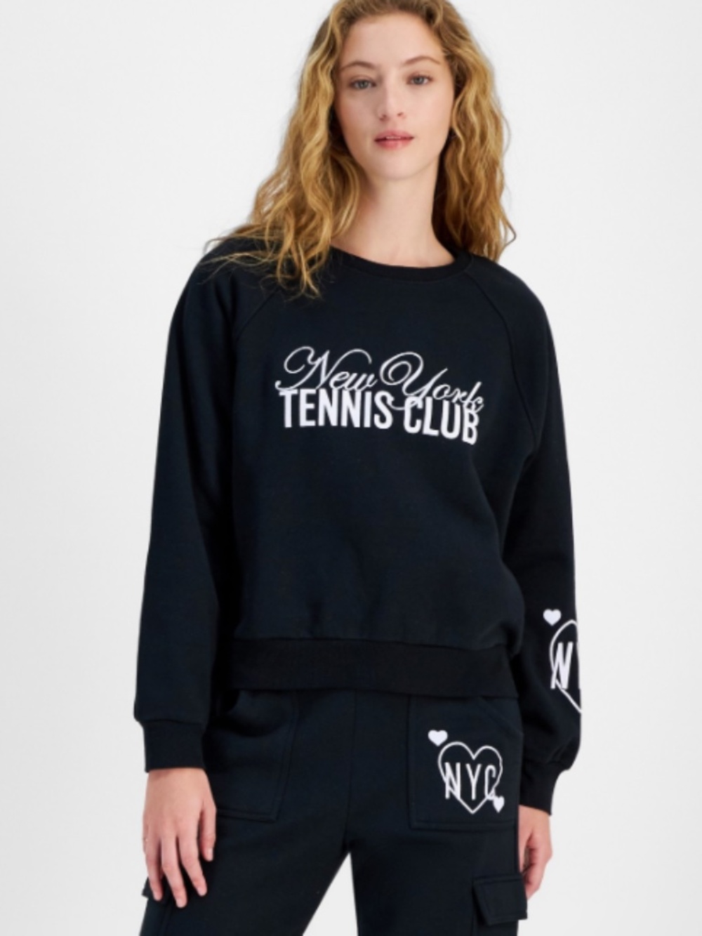 Self Esteem Juniors' Graphic Crewneck Sweatshirt - Black SIZE L NWT